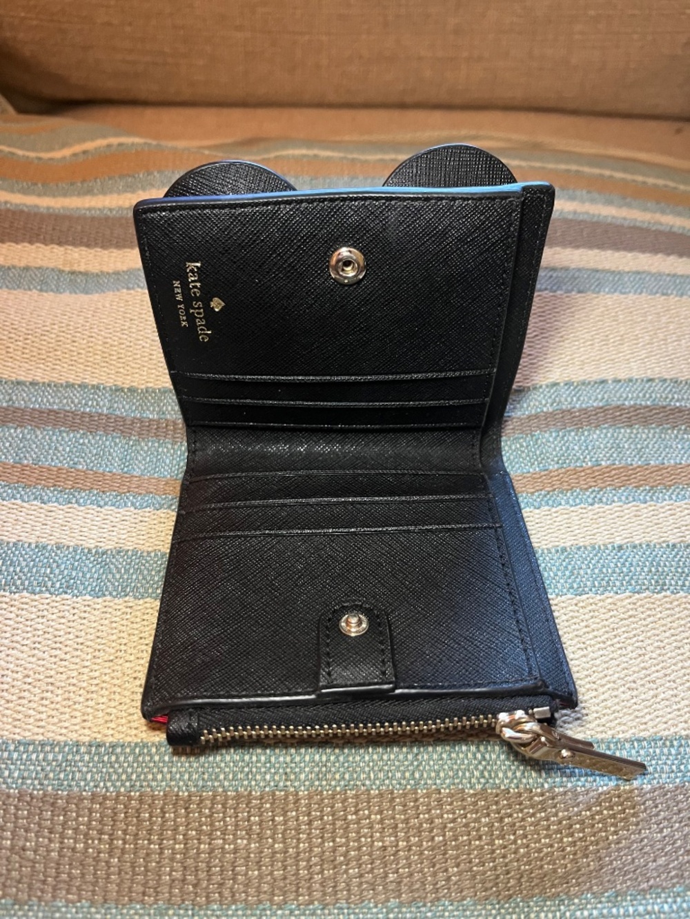 Kate Spade Disney Minnie Mouse Leather Compact Wallet - Picture 4 of 4